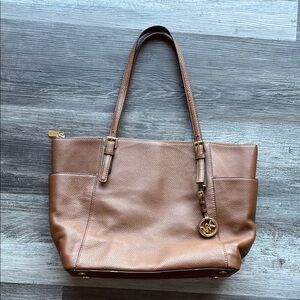 Michael Kors Brown Leather Tote Bag